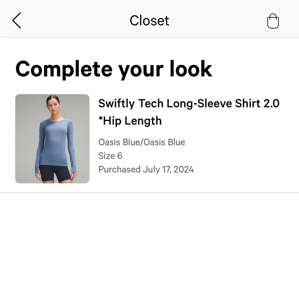 lululemon athletica Oasis Blue Long Sleeve Tee